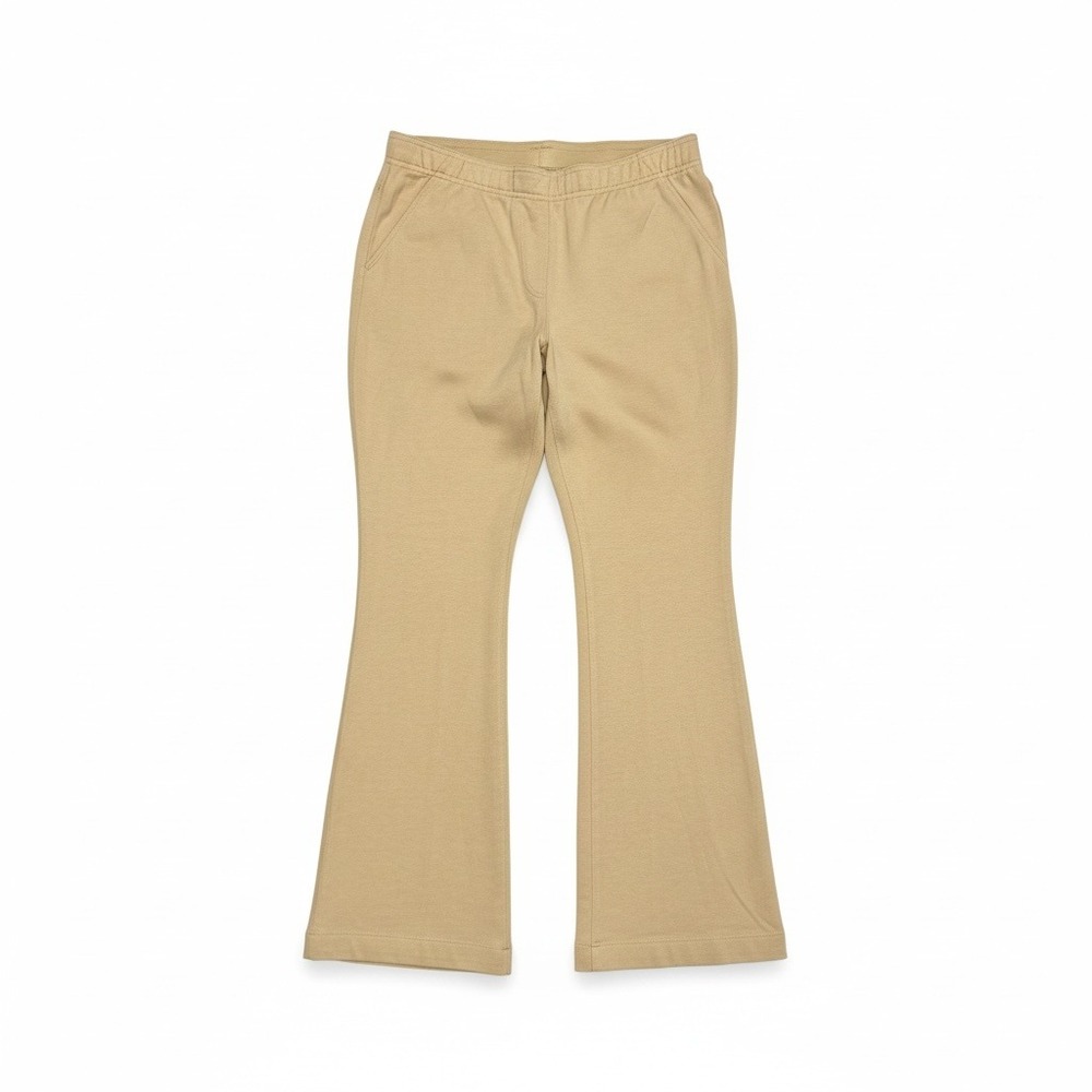 Chicos Tan Khaki Boot Flare Leg Pull On Knit Pants‎ Size 2 High Rise 12